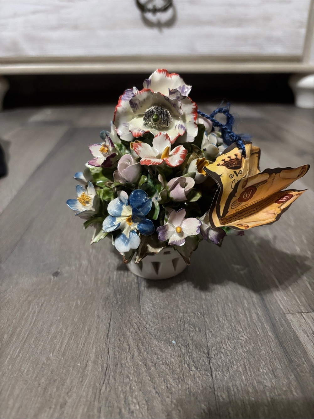 Vintage capodimonte porcelain flowers